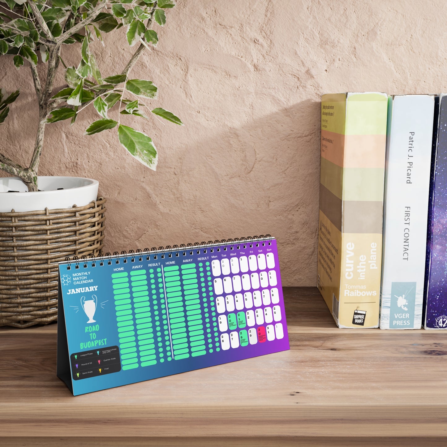 UCL Desk Calendar – 2025/26 Season